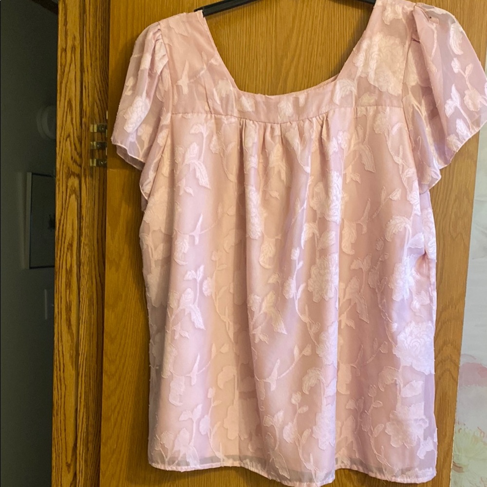 Elegant Pink Floral Women's Top